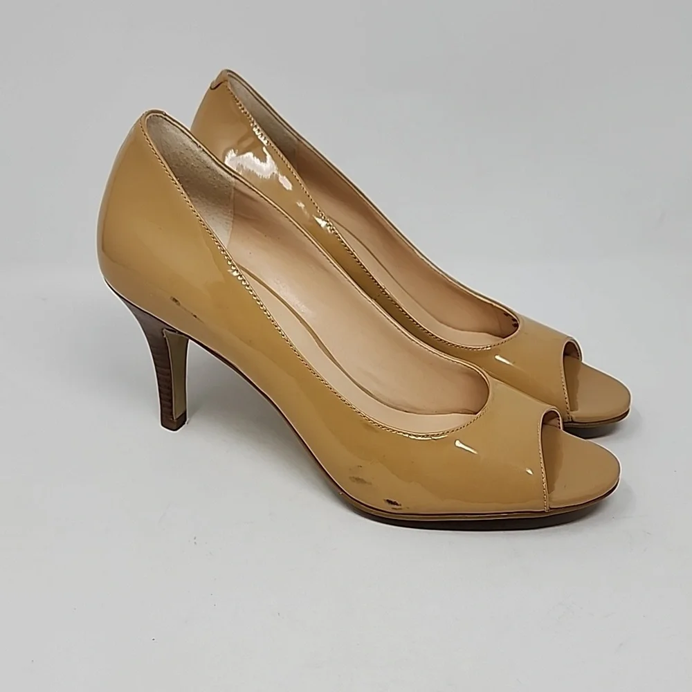 Cole Haan Peep Toe Women's Heel Pumps Nude Size 7
